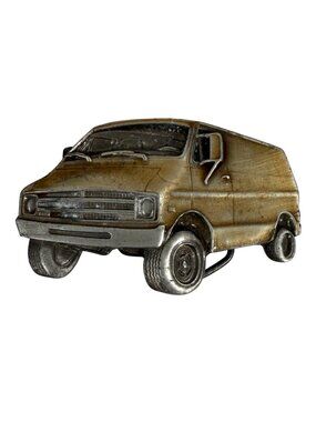 Vintage Van Belt Buckle 1978 Bergamot Brass Work Van Ford Chevy Dodge Retro